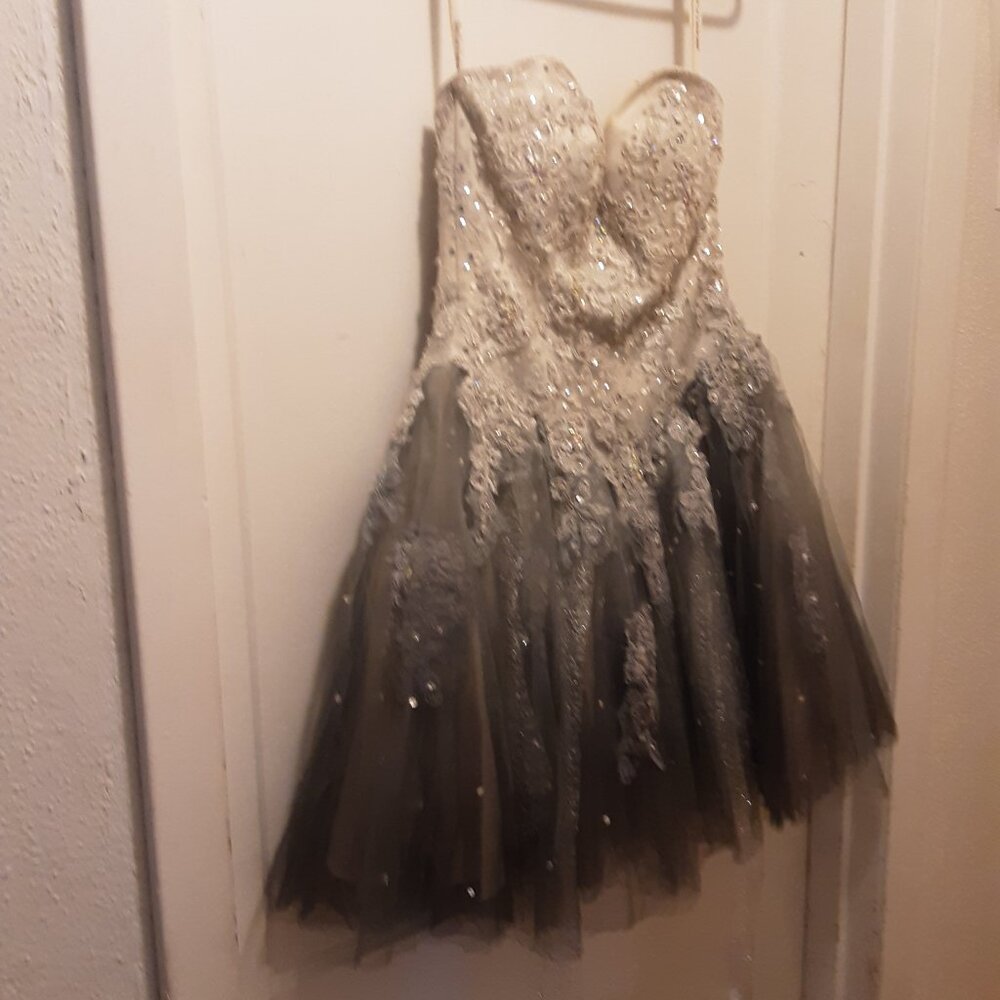 Mori Lee Strapless Corset Dress